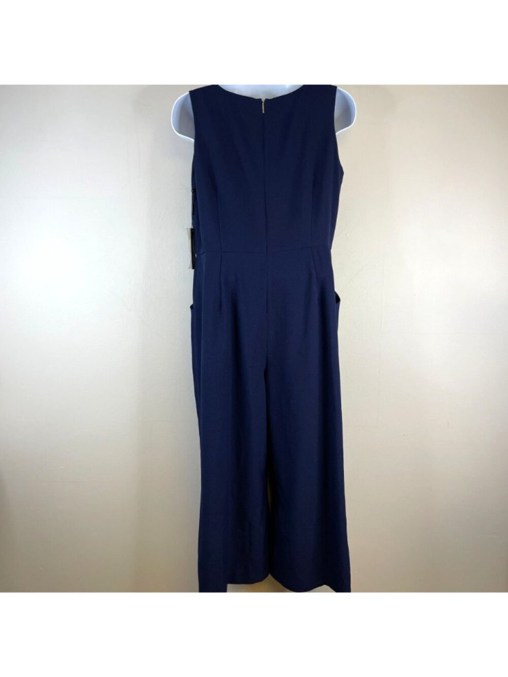 Karl Lagerfeld WIDE LEG Jumpsuit NWT 16 Blue Wedding Guest Night Out Business - Picture 6 of 15